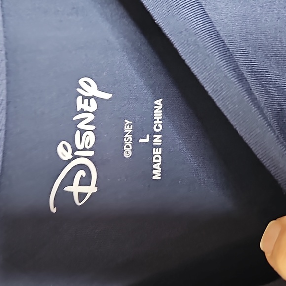 DISNEY STITCH LONG SLEEVE PAJAMA TOP IN BLU WITH CURRENT MOOD ON FRONT SIZE LGE - Picture 6 of 8